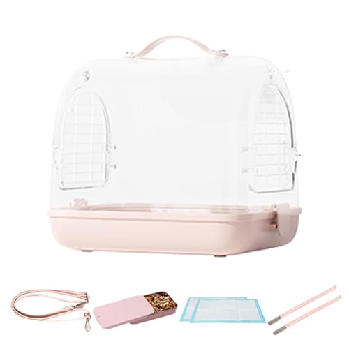 Cage - Travel Bird Cage, Cockatiel Transparent Cockatiel, großes Metallvogelrennen mit abnehmbarem Tablett, mehreren Kleiderbügeln, Türen für einfachen Zugang, langlebiges Design für Zuhause oder von Genérico