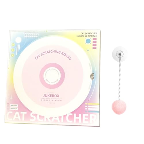 Cardboard Cat Scratcher – Retro-Schallplatten-Spielzeug, mit Katzenminze infundiert, schützt Möbel vor Krallenschäden, interaktives Spielzeug des Sw-Balls von Genérico