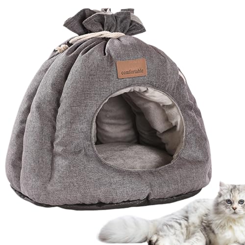 Cat Cave Bed - Cosy Cat Houses, Hideaway Pod Wating | Geräumige Katzenmatte, gemütliche und rutschfeste Haustiermatte, abnehmbare Matte, tragbares Versteck für von Genérico