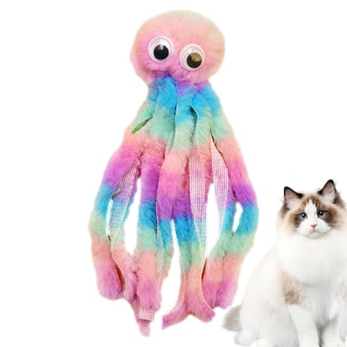 Cat Chew Toys für Indoor-Katzen, Plüsch-Kätzchen, weiches Beißkissen, kleines Oktopus-Design mit weichen Texturfunktionen, interac-Spielzeug-Kätzchen Cat Chew Toys für Indoor-Katzen, Plüsch-Kätzchen, weiches Beißkissen, kleines Oktopus-Design mit weichen Texturfunktionen, interac-Spielzeug-Kätzchen von Genérico