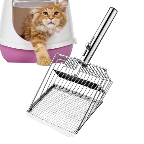Cat Litter Scooper, Cat Litter Box Scooper Katzenschaufel mit Haken und Loch, Sifting aus Metall, Sfooper mit ergonomischem Griff, schweres Sieb für Kätzchen, Haustier, Zuhause Cat Litter Scooper, Cat Litter Box Scooper Katzenschaufel mit Haken und Loch, Sifting aus Metall, Sfooper mit ergonomischem Griff, schweres Sieb für Kätzchen, Haustier, Zuhause von Genérico