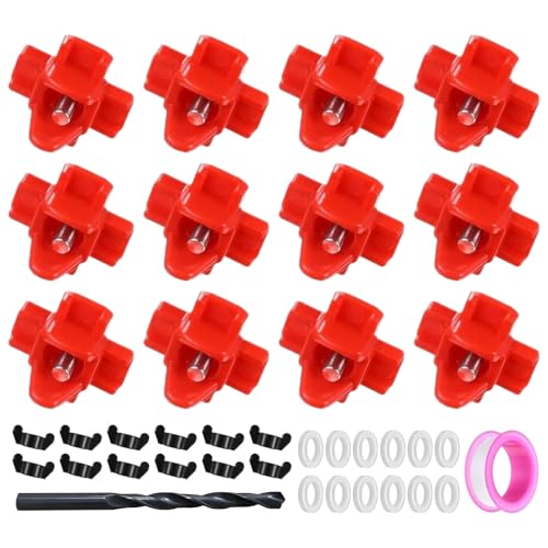 Chicken Water Nipples, Automatic Poultry Nipples, Water System for Poultr, Large Stainless Steel Feeder with Drill Bits, Leakproof Watering System for Chick & Ducks von Genérico