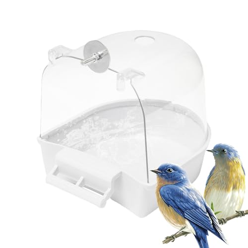 Clear Bird Bath Box - Duschtub für Papageien, mit geschlossenem Vogel-Badezubehör, leichter Bathtub, Easy-Mount Box | Vogelkäfig-Badewannenlösung für Budgies Conures Canaries Parakeets and S Clear Bird Bath Box - Duschtub für Papageien, mit geschlossenem Vogel-Badezubehör, leichter Bathtub, Easy-Mount Box | Vogelkäfig-Badewannenlösung für Budgies Conures Canaries Parakeets and S von Genérico
