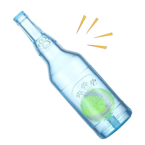 Crunchnplay Hundespielzeug mit Wasserflasche, interaktives schwimmendes Kauspielzeug, Tennisflasche mit Tennisball im Lieferumfang enthalten von Genérico