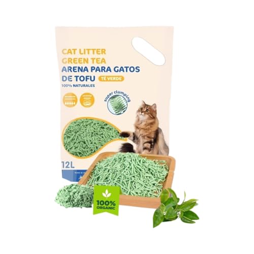 Cuopet Tofu Katzenstreu mit grünem Tee, 12 l, 100 % natürlich, sofortige Glomeration, Geruchskontrolle Cuopet Tofu Katzenstreu mit grünem Tee, 12 l, 100 % natürlich, sofortige Glomeration, Geruchskontrolle von Genérico