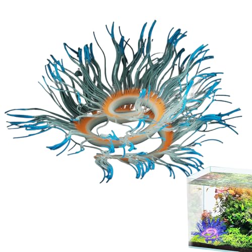 Dekoration für Aquarien – Seeanemonen-Ornament aus weichem Silikon für Fische, dekoratives Zubehör mit schwachem Licht für Aquarien Dekoration für Aquarien – Seeanemonen-Ornament aus weichem Silikon für Fische, dekoratives Zubehör mit schwachem Licht für Aquarien von Genérico