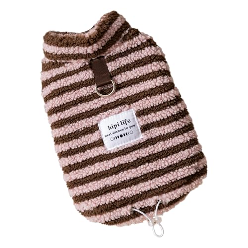 Dogg Winterpullover für kleine Hunde, gestreifter Pullover, gestreift, kleine Hunde, Streifen, Fleece, für den Winter, warm von Genérico