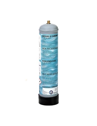 Einweg CO2 Flasche 600g für Aquarien mit Anschluss M10x1 von Generico