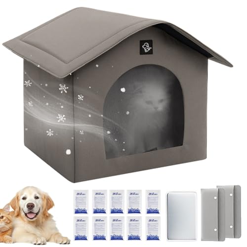 Erfrischendes Haustierhaus für den Außenbereich, isoliert, tragbar, mit saugfähigen Taschen und Eisbeutel für Komfort für Hunde drinnen und draußen von Genérico