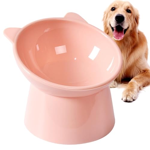 Erhöhter, geneigter Hundefutter: Erhöhte, geneigte Futternäpfe | Spülmaschinenteller, sicher, auslaufsicher, rückenfrei, Futterspender für Katzen, Hunde aus PE von Genérico