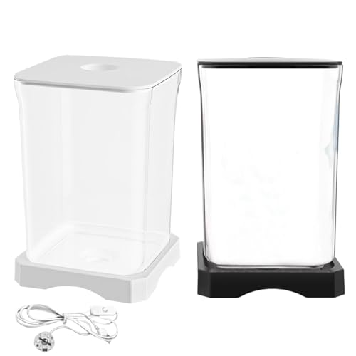 Fischbehälter – Betta Fish Tank, Fischtank Betta | LED-Beleuchtung für Acryl-Aquarien, Wasserlandschaftsgestaltung, Starter-Set für den Schreibtisch von Genérico