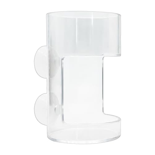 Fischernährungsschlauch | Transparenter Fischfutterspender - Mini-Futterspender für Aquarium-Futtermittel - Transparenter Futterspender für Aquarium, Saugbecher für Lebensmittelteller von Genérico