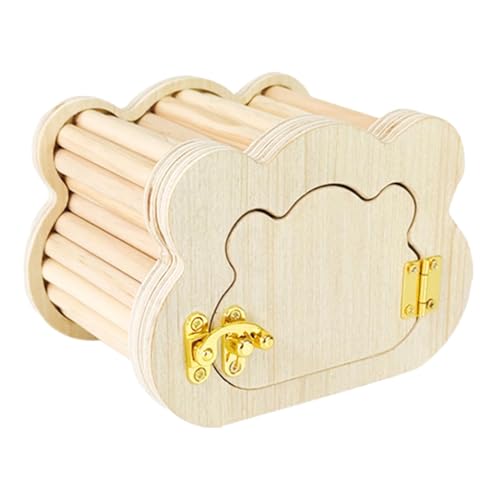 Genérico Hamsterversteckhaus aus Holz, niedliche kleine Wolkenformen, Hamsterversteck | kleine Tiere, Hutat, kleine Haustiere, Lebensräume für Waldhäuser, Dekoration für Mäuse von Genérico