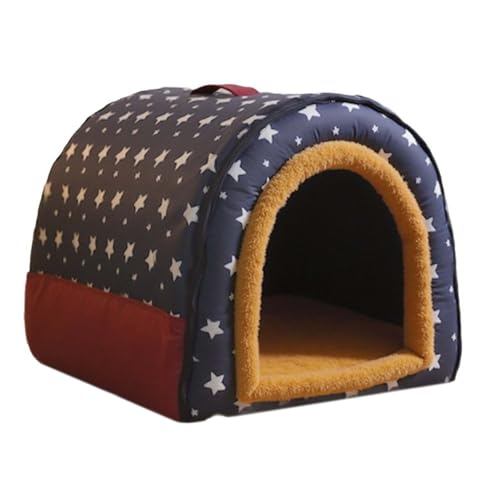 Genérico Kitten Bed Cave, warm, abnehmbar, waschbar, Abdeckung für kleine, zusammenklappbare Kitten mit Non-Slip Bottom, Katze, Hideaway Bed, Pet Puppy Sleeping Winter Outdoor Indoor Bedside Home von Genérico