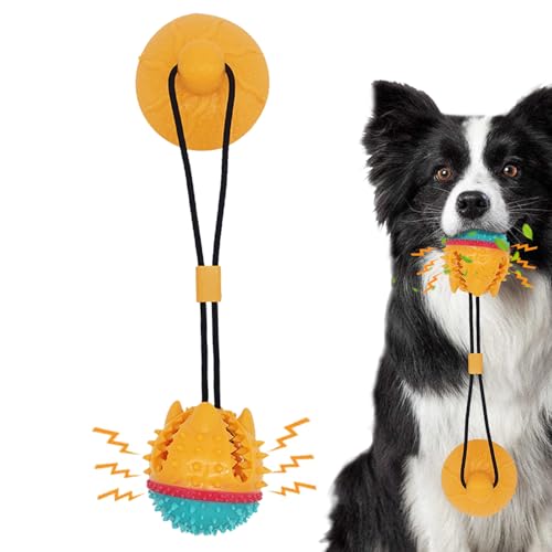 Genérico Leckerlispender, Gummiball mit Snackspender für Haustiere, robuster Kaugummi, mit Saugnapf, für geistige Übung, Transport und Garten Genérico Leckerlispender, Gummiball mit Snackspender für Haustiere, robuster Kaugummi, mit Saugnapf, für geistige Übung, Transport und Garten von Genérico