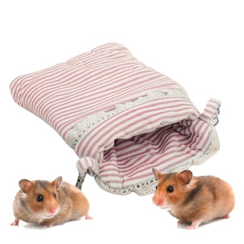 Genérico Meerschweinchenbett – flauschig für kleine Haustiere, sehr weich, mit rutschfester Unterseite, kuscheliger Schlafsack für Igel, Hamster, Gerbils, bequemes Haus von Genérico
