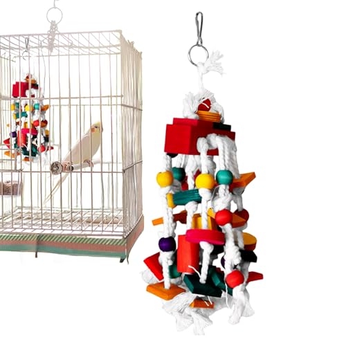 Genérico Natürliches Holzset für Vögel, bunte Blöcke für , Zubehör im Käfig zum Beißen und Zerreißen für Ninfizierte und , sicher und langlebig von Genérico