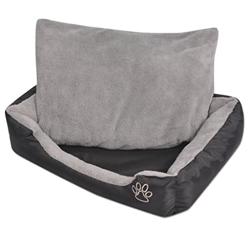 Genérico Wenjingqi-170422 Hundebett mit gepolstertem Kissen, XL, Schwarz Genérico Wenjingqi-170422 Hundebett mit gepolstertem Kissen, XL, Schwarz von Genérico