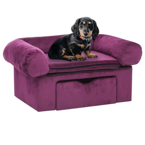 Genérico Wenjingqi-171081 Hundesofa mit Schublade, burgunderrot, 75 x 50 x 38 cm Genérico Wenjingqi-171081 Hundesofa mit Schublade, burgunderrot, 75 x 50 x 38 cm von Genérico