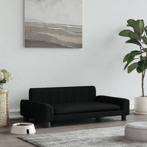 Genérico Wenjingqi-171851 Hundebett aus schwarzem Stoff, 90 x 53 x 30 cm Genérico Wenjingqi-171851 Hundebett aus schwarzem Stoff, 90 x 53 x 30 cm von Genérico