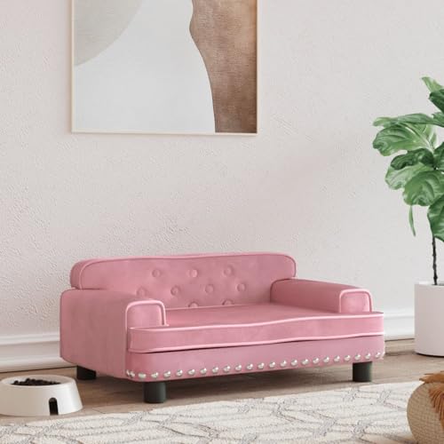Genérico Wenjingqi-171885 Hundebett aus Samt, Rosa, 70 x 45 x 30 cm Genérico Wenjingqi-171885 Hundebett aus Samt, Rosa, 70 x 45 x 30 cm von Genérico