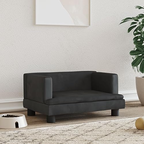 Genérico Wenjingqi-171910 Hundebett aus schwarzem Samt, 60 x 40 x 30 cm Genérico Wenjingqi-171910 Hundebett aus schwarzem Samt, 60 x 40 x 30 cm von Genérico
