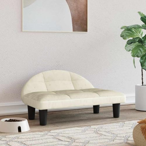 Genérico Wenjingqi-171944 Hundebett aus cremefarbenem Samt, 70 x 52 x 30 cm Genérico Wenjingqi-171944 Hundebett aus cremefarbenem Samt, 70 x 52 x 30 cm von Genérico