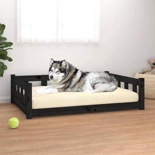 Genérico Wenjingqi-820206 Hundebett aus massivem Kiefernholz, Schwarz, 105,5 x 75,5 x 28 cm Genérico Wenjingqi-820206 Hundebett aus massivem Kiefernholz, Schwarz, 105,5 x 75,5 x 28 cm von Genérico
