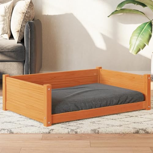 Genérico Wenjingqi-844465 Hundebett aus Massivholz, Kiefer, Braun, Wachs, 95,5 x 65,5 x 28 cm Genérico Wenjingqi-844465 Hundebett aus Massivholz, Kiefer, Braun, Wachs, 95,5 x 65,5 x 28 cm von Genérico