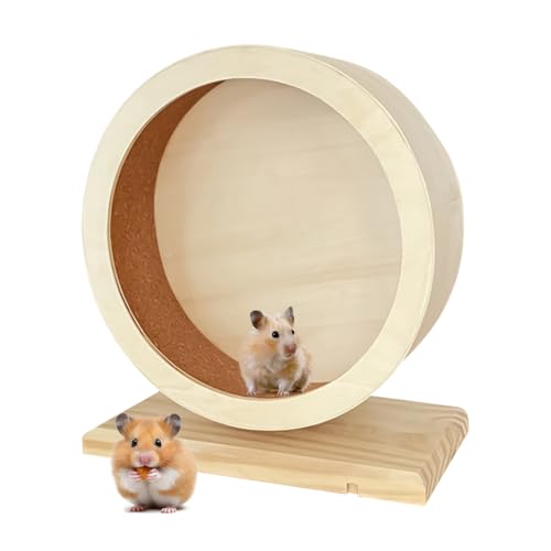 Hamster Wooden Laufräder - Silent Hedgehog Wheel | Hamsterrad | Haustier Laufrad | Trainingszubehör von Pet Toys Pet Toys Pet Pet aus Holz für Chinchilla Gerbi-Mäuse von Genérico