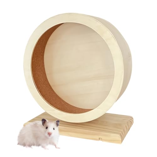 Hamster Wooden Laufräder - Silent Hedgehog Wheel | Hamsterrad | Haustier Laufrad | Trainingszubehör von Pet Toys Pet Toys Pet Pet aus Holz für Chinchilla Gerbi-Mäuse von Genérico