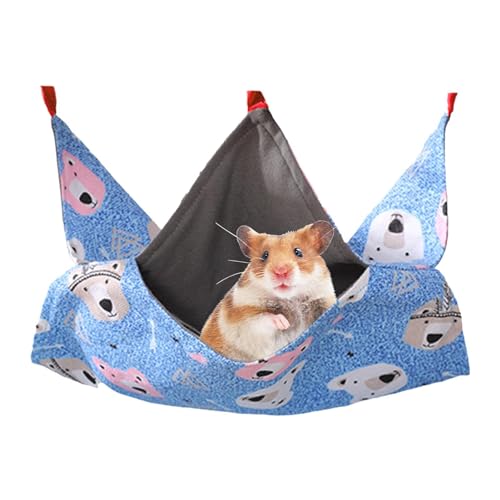 Haustier-Hängematte für Käfig, Hamster-Hängematte für Käfig, warme Frettchenhängematte mit doppelter Schicht, tragbares Chinchilla-Zubehör, Kleintierzubehör für Papageien, Segelflugzeug von Genérico