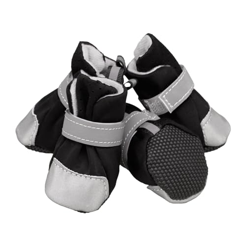 Haustierschuhe für kleine Hunde, Schuhe für kleine Hunde, 4 atmungsaktive Schuhe für große Hunde, leichte Winterstiefel für Hunde mit verstellbarer Passform Haustierschuhe für kleine Hunde, Schuhe für kleine Hunde, 4 atmungsaktive Schuhe für große Hunde, leichte Winterstiefel für Hunde mit verstellbarer Passform von Genérico
