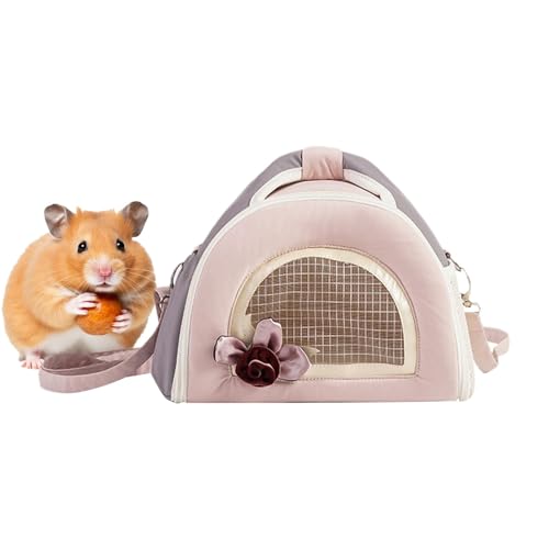 Haustiertrage für kleine Hunde, atmungsaktive Hamster-Tragetasche, tragbare Tasche für Kleintiere für Hamster, Kaninchen, Chinchilla, Gerbil Hedgehog, Zuckerdose, Tragetasche von Genérico