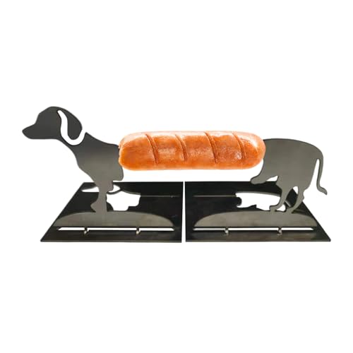 Hot Dog Funny Hot Dog Stand Holder 2 Stück Hot Dog Grillrost, wiederverwendbare Werkzeuge in Welpenform aus Stahl Hot Dog Funny Hot Dog Stand Holder 2 Stück Hot Dog Grillrost, wiederverwendbare Werkzeuge in Welpenform aus Stahl von Genérico