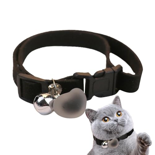 Hundehalsband – Tragbares Basis-Hundehalsband, Haustierhalsband mit bezauberndem Herz und Klangglocke, verstellbares Halsband für Welpen und Haustiere von Genérico