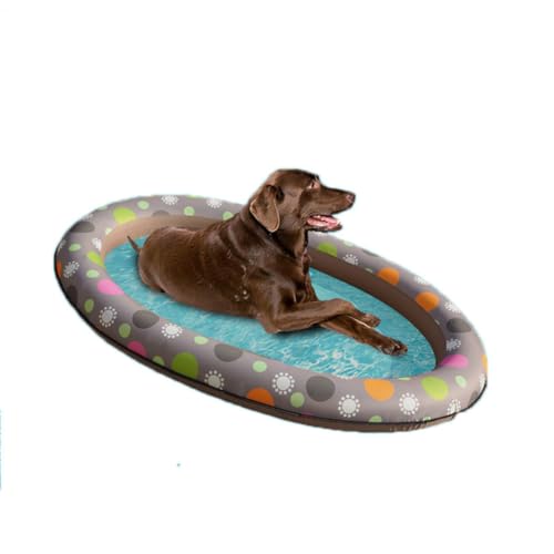 Hundepool – Faltbares Hundebecken | Tragbare Haustiergruppe | Aufblasbarer Pool mit Hängematte | Wasserspielpool für Haustiere, Gartenpool von Genérico