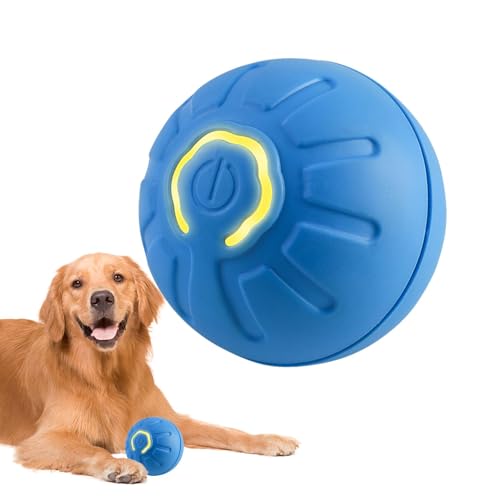 Intelligenter Hundespielzeugball, selbstfahrender Ball mit interaktiver Funktion und USB-Aufladung, Hundespielzeug mit selbstständiger Bewegung, Geräuschen und Leckerlispender für Train von Genérico