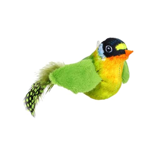Interaktives Katzenspielzeug für Vögel, Plüsch-Spielzeug mit Federn, Katzenspielzeug mit Flattern, langlebiges Quietschvogel für Bewegung, Katzen zum Alleinspielen, Kätzchen von Genérico