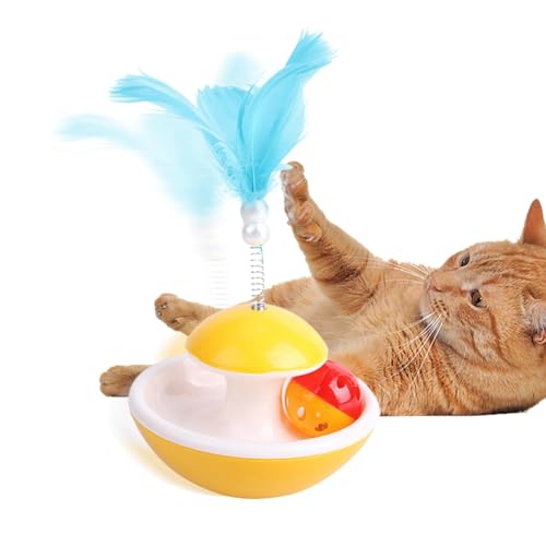 Interaktives Katzenspielzeug: Geräumiges und leichtes Katzenspielzeug, interaktiver Katzenball, animierte Maus mit Federn, drehbares Katzenspielzeug, Innenspielzeug mit Bewegung Automatiq Interaktives Katzenspielzeug: Geräumiges und leichtes Katzenspielzeug, interaktiver Katzenball, animierte Maus mit Federn, drehbares Katzenspielzeug, Innenspielzeug mit Bewegung Automatiq von Genérico