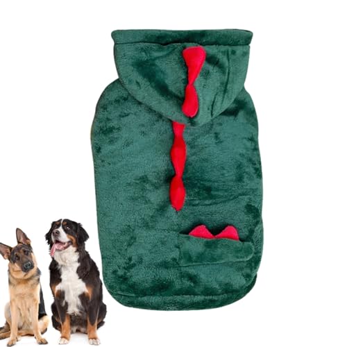 Kapuzenpulli für Welpen, Kapuzenpullover für Hunde, Dinosaurier, Pullover mit Dinosaurier für Hunde und Katzen, Halloween-Kostüm, Weihnachten, Transp von Genérico