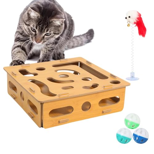 Katzen-Puzzle-Box, interaktives Katzenpuzzle-Spielzeug | Teaser Spielzeug für Innenkatzen, Spielgerät für Haustiere, Stress-Trainingswerkzeuge Katzen-Puzzle-Box, interaktives Katzenpuzzle-Spielzeug | Teaser Spielzeug für Innenkatzen, Spielgerät für Haustiere, Stress-Trainingswerkzeuge von Genérico