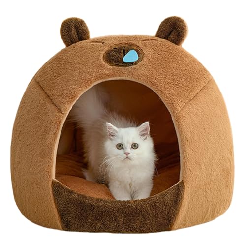 Katzenbetthöhle – niedliches Haustierbett für den Innenbereich, weiches Versteck | Capybara abnehmbares warmes Haustierkissen, kreatives Designhaus für kleine Hunde, ga Katzenbetthöhle – niedliches Haustierbett für den Innenbereich, weiches Versteck | Capybara abnehmbares warmes Haustierkissen, kreatives Designhaus für kleine Hunde, ga von Genérico