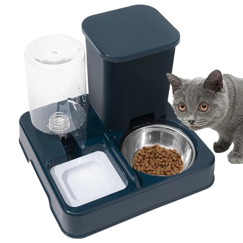 Katzenfutter und Wasserspender: Doppelnapf ohne Spitze, 2-in-1 Futterstation für Haustiere, reisefreundlicher Futternapf für große, mittlere und kleine Rassen, Hydr Katzenfutter und Wasserspender: Doppelnapf ohne Spitze, 2-in-1 Futterstation für Haustiere, reisefreundlicher Futternapf für große, mittlere und kleine Rassen, Hydr von Genérico