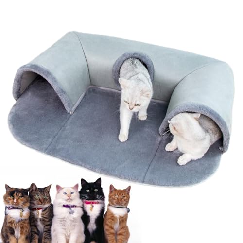 Katzenhöhle, Tunnelbett für Katzen, waschbare Katzenhöhle in U-Form, Play Pet Supplies saisonales Katzensofa mit Plüschball für Kätzchen Katzenhöhle, Tunnelbett für Katzen, waschbare Katzenhöhle in U-Form, Play Pet Supplies saisonales Katzensofa mit Plüschball für Kätzchen von Genérico