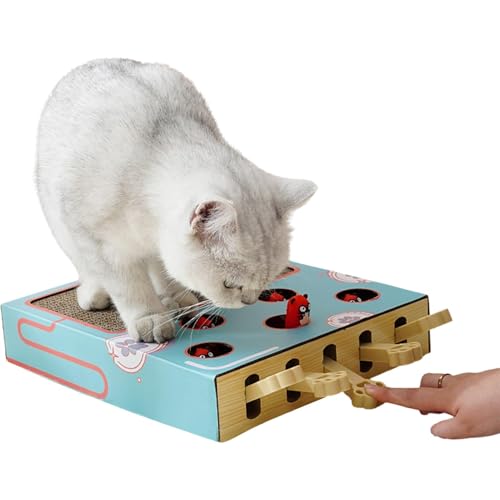 Katzenspielzeug | Whack-A-Mole Katzenspielzeug und 3-in-1-Pad, aus Wellpappe, interaktives Katzenspielzeug, Spielzeug für Indoor-Katzen und Katzenzubehör Katzenspielzeug | Whack-A-Mole Katzenspielzeug und 3-in-1-Pad, aus Wellpappe, interaktives Katzenspielzeug, Spielzeug für Indoor-Katzen und Katzenzubehör von Genérico