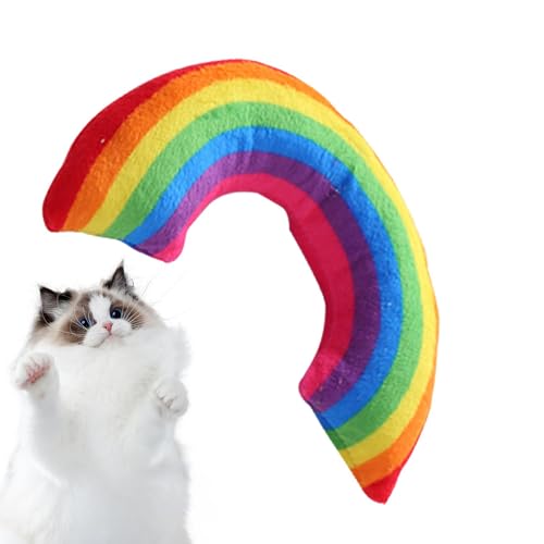 Katzenspielzeug für Indoor-Katzen, Regenbogen-Kauspielzeug mit Katzenminze, weiches Katzenspielzeug, buntes Katzenzubehör zum Üben von Kätzchen Katzenspielzeug für Indoor-Katzen, Regenbogen-Kauspielzeug mit Katzenminze, weiches Katzenspielzeug, buntes Katzenzubehör zum Üben von Kätzchen von Genérico