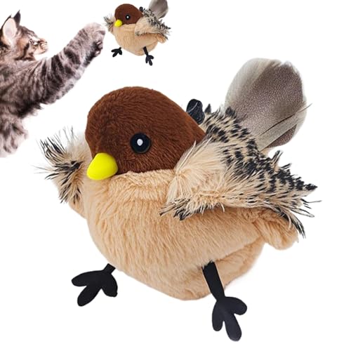 Katzenspielzeug mit Quietschvogel – Katzenspielzeug mit flatterndem Vogel | Interaktives Spielzeug für berührungsaktivierte Katzen | Katzenspielzeug mit Sound und Feder Katzenspielzeug mit Quietschvogel – Katzenspielzeug mit flatterndem Vogel | Interaktives Spielzeug für berührungsaktivierte Katzen | Katzenspielzeug mit Sound und Feder von Genérico