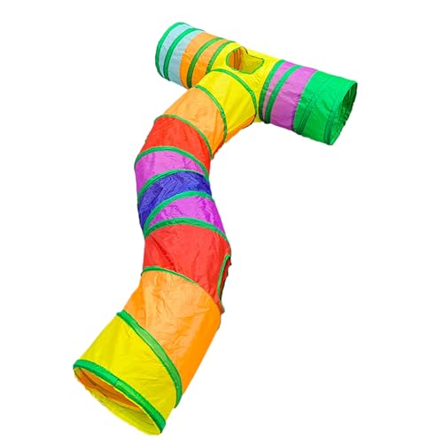 Katzentunnel | interaktiver Katzenspieltunnel | Katzentunnel mit hängender Kugel | buntes Spielrohr für Indoor-Katzen, Kätzchen, Kaninchen und kleine Haustiere, zusammenklappbares Spielzeug Katzentunnel | interaktiver Katzenspieltunnel | Katzentunnel mit hängender Kugel | buntes Spielrohr für Indoor-Katzen, Kätzchen, Kaninchen und kleine Haustiere, zusammenklappbares Spielzeug von Genérico