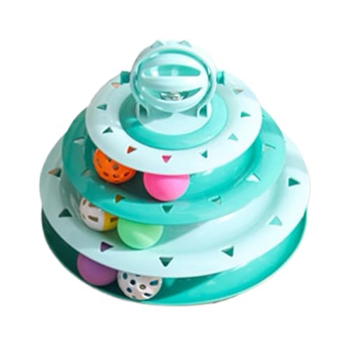 Katzenturm-Spielzeug, interaktiver Plattenspieler mit 4 Ebenen, Katzenspielzeug, Puzzlespielzeug, lustiges geistige und körperliche Übung für Katzen, Spiel Katzenturm-Spielzeug, interaktiver Plattenspieler mit 4 Ebenen, Katzenspielzeug, Puzzlespielzeug, lustiges geistige und körperliche Übung für Katzen, Spiel von Genérico